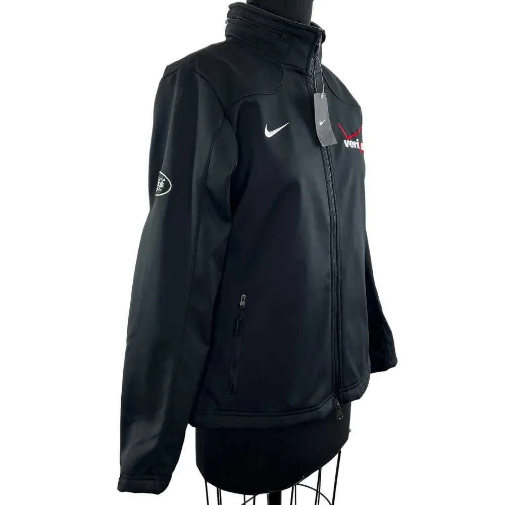NIKE Women's Black Front Zip Verizon NY JETS Ambassador Jacket Size M NEW